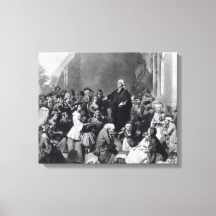 Lienzo Predicación de John Wesley