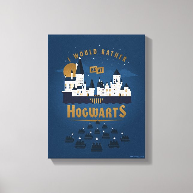 Lienzo Preferiría Estar En HOGWARTS™ En Bote Abstracto (Anverso)