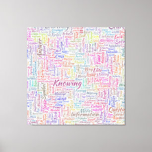 Lienzo Pregunta Apprendre Nuage MotssTexte Motif Mensaje