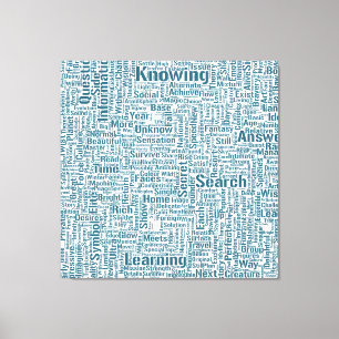 Lienzo Pregunta Apprendre Nuage MotssTexte Motif Mensaje