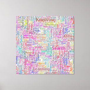 Lienzo Pregunta Apprendre Nuage MotssTexte Motif Mensaje