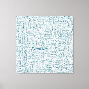 Lienzo Pregunta Apprendre Nuage MotssTexte Motif Mensaje