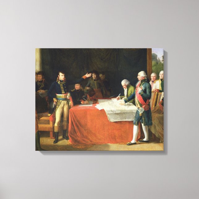 Lienzo Preliminares de la paz firmados en Leoben (Anverso)