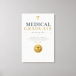 Lienzo Premio de Graduado Médico Personalizado 2026