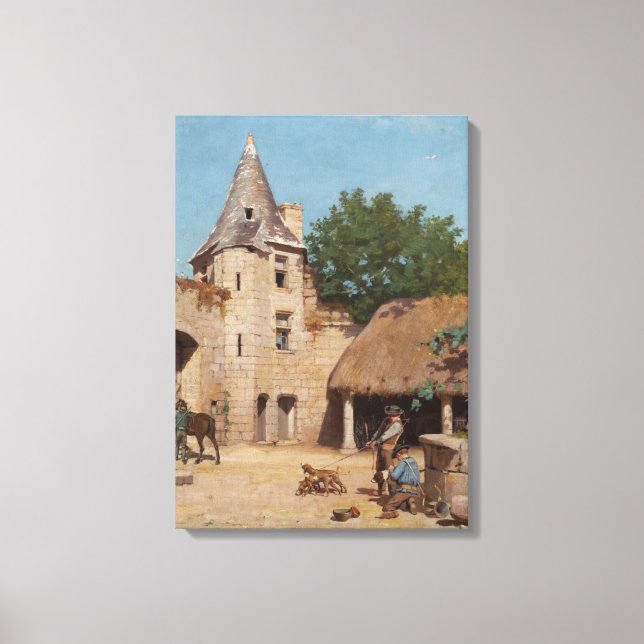 Lienzo Preparándose para la caza (de Paul Peel) (Anverso)