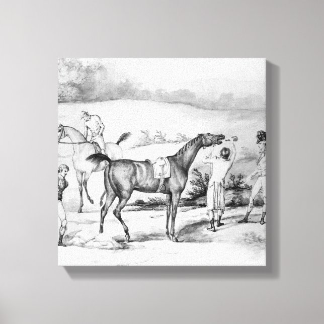 Lienzo Preparándose para una carrera (Anverso)