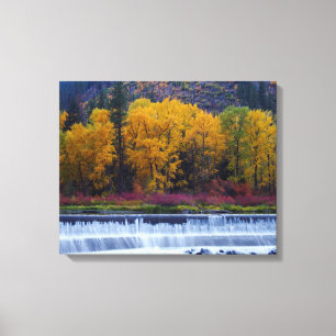 Lienzo Presa de Wenatchee en otoño