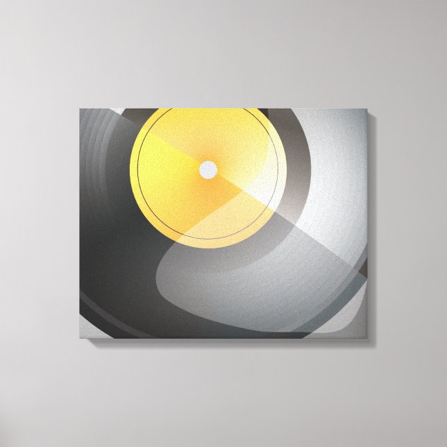 Lienzo Presentación de discos de vinilo (Anverso)
