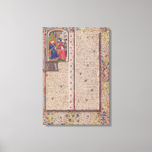 Lienzo Presentación de 'La política' al Rey