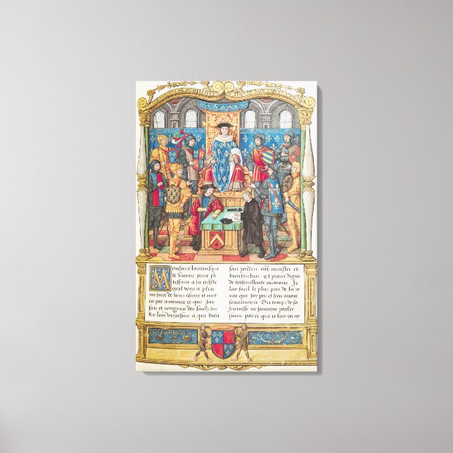 Lienzo Presentación de las memorias a Luis XI (Anverso)