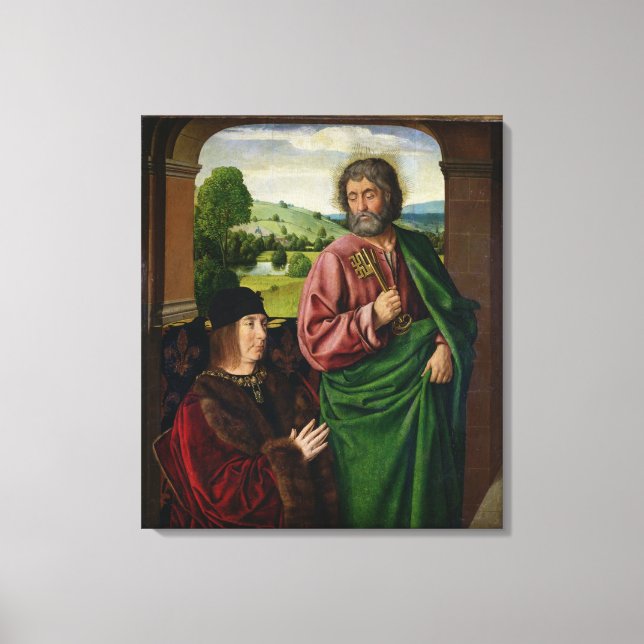 Lienzo Presentado Pedro II Duque de Borbón (Anverso)