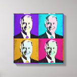 Lienzo Presidente Biden Pop Art (Morado, Azul, Amarillo)<br><div class="desc">El arte pop político y los regalos políticos de PolitiClothes.com y PolitiCardz.com Encuentran los regalos políticos y electorales más únicos, incluyendo: camisetas políticas, pegatinas para parachoques políticos, botones políticos, Posters políticos, pines políticos, tarjetas políticas, tazas políticas, Posters políticos, Rótulos políticos y más! Arte y arte político: http://www.PolitiClothes.com Cartas y regalos...</div>