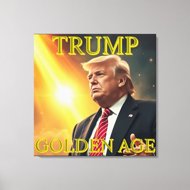 LIENZO PRESIDENTE DONALD TRUMP EDAD DE ORO (Anverso)