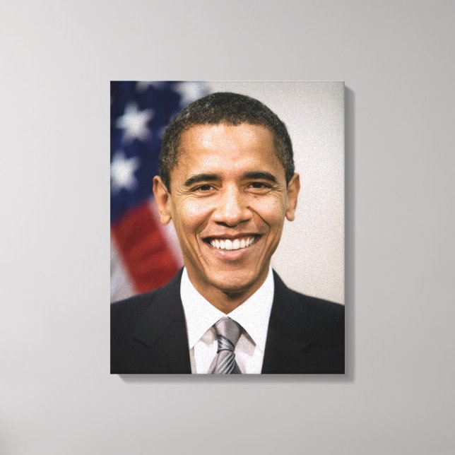 Lienzo Presidente electo estadounidense Barack Obama (Anverso)