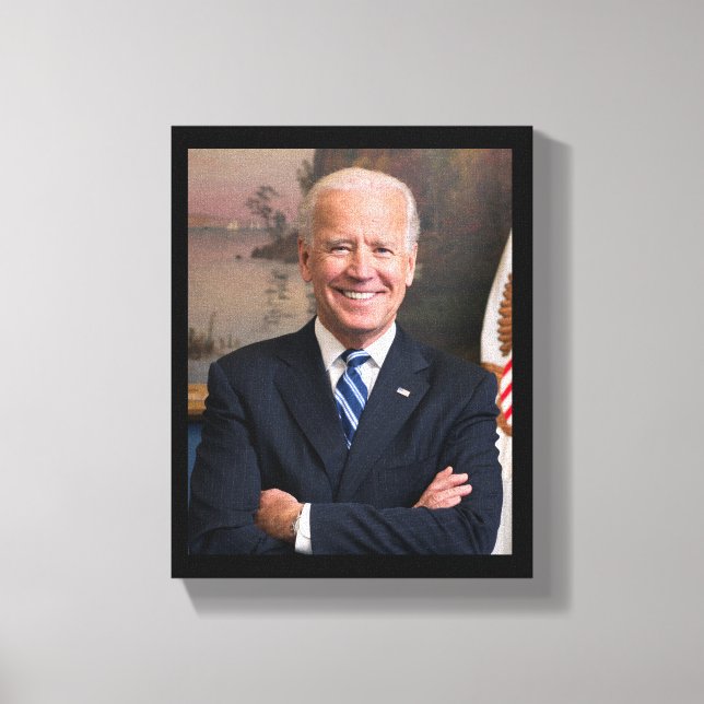 Lienzo Presidente Joe Biden Retrato Oficial Ex Vicepresid (Anverso)