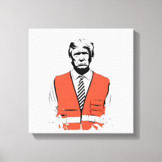 Lienzo Presidente Trump, trabajador de camiones de basura