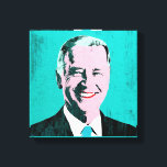 Lienzo Presidente verde azulado Biden Pop Art<br><div class="desc">El arte pop político y los regalos políticos de PolitiClothes.com y PolitiCardz.com Encuentran los regalos políticos y electorales más únicos, incluyendo: camisetas políticas, pegatinas para parachoques políticos, botones políticos, Posters políticos, pines políticos, tarjetas políticas, tazas políticas, Posters políticos, Rótulos políticos y más! Arte y arte político: http://www.PolitiClothes.com Cartas y regalos...</div>