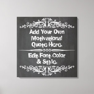 Lienzo presupuesto motivacional de personalizado, agregue