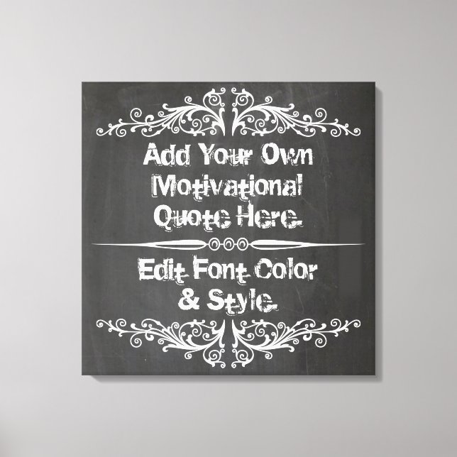 Lienzo presupuesto motivacional de personalizado, agregue (Anverso)