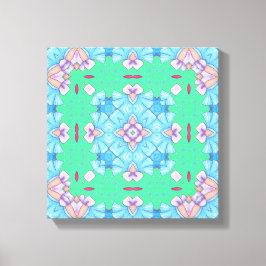 Lienzo Pretty Abstract Home Wall Art blue green and pink