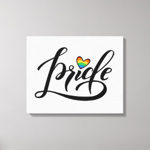 Lienzo Pride Script Heart
