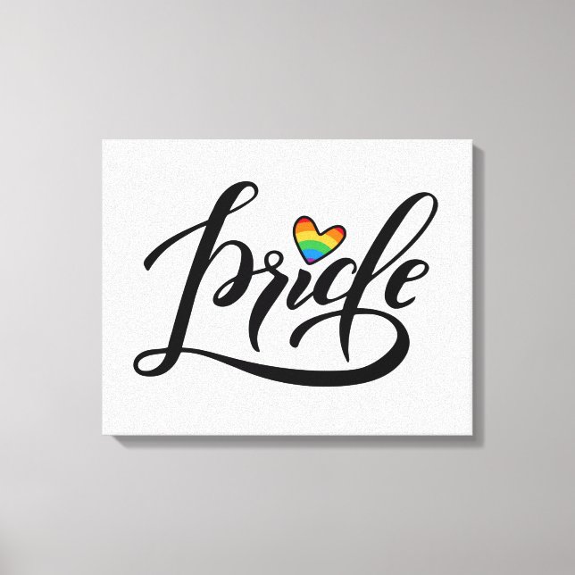 Lienzo Pride Script Heart (Anverso)
