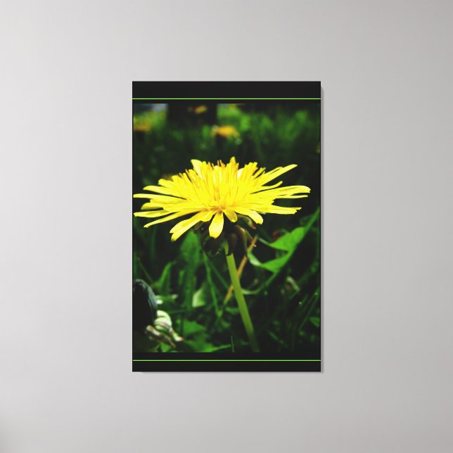 Lienzo primavera tiempo flor de diente de león amarillo s (Anverso)