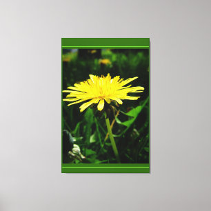Lienzo primavera tiempo flor de diente de león amarillo s