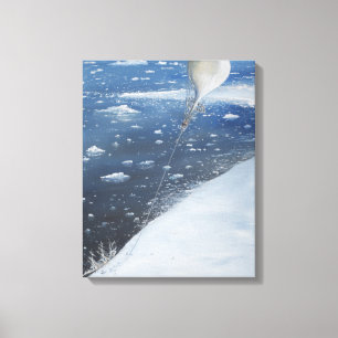 Lienzo Primer aeronauta de capitán Scott la Antártida.