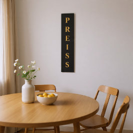 Lienzo Primer/apellido/apellido/último nombre de negro/or