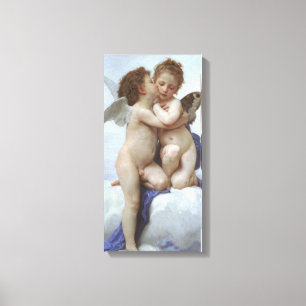 Lienzo Primer Beso de Bouguereau, Ángeles Victorianos Ant