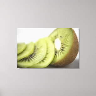 Lienzo Primer de las rebanadas del kiwi