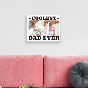 Lienzo Primer Día del Padre Papá Más Genial de la Histori