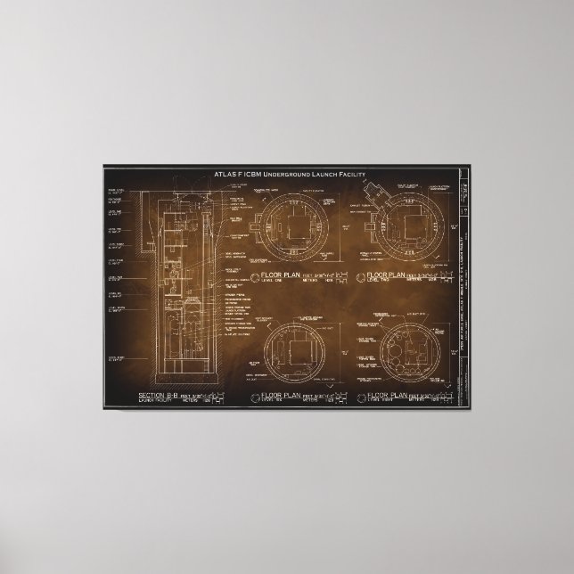 Lienzo Primer plan de misiles nucleares de los Estados Un (Anverso)