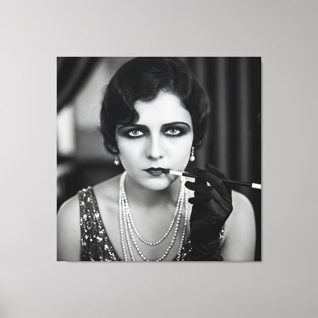 Lienzo Primer plano, años 20 por Natasha Us (Anverso)