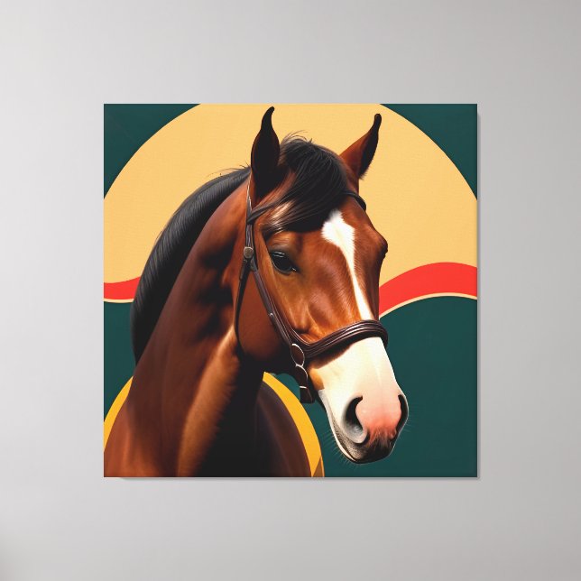 Lienzo Primer plano de un caballo elegante (Anverso)