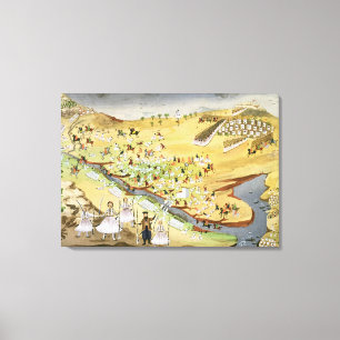 Lienzo Primera batalla entre griegos y turcos en Alam