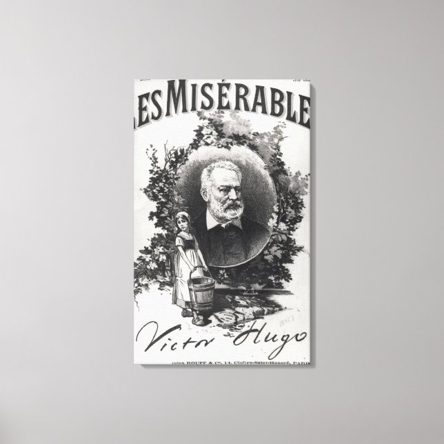 Lienzo Primera edición de "Les Miserables" (Anverso)