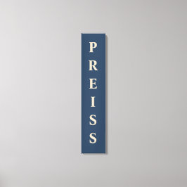 Lienzo Primera/Familia/Apellidos de azul/vainilla