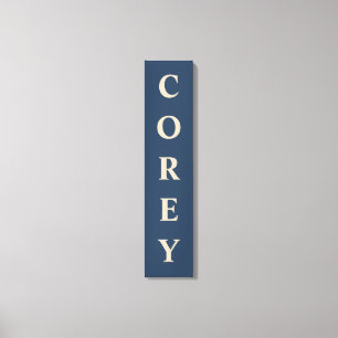 Lienzo Primera/Familia/Apellidos de azul/vainilla