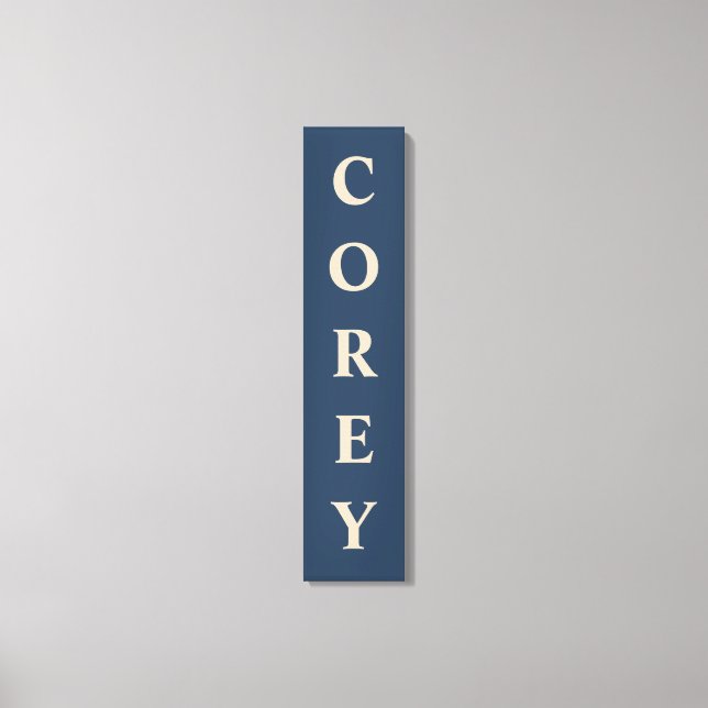 Lienzo Primera/Familia/Apellidos de azul/vainilla (Anverso)