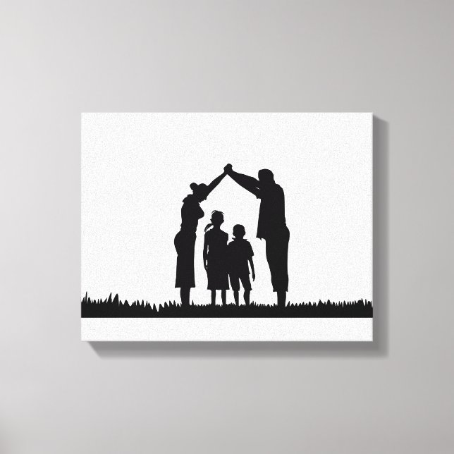 Lienzo primera navidad, navidades familiares, pareja fami (Anverso)