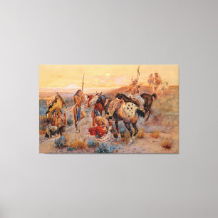 Lienzo Primeras pistas de vagón de Charles M. Russell (19