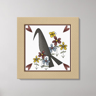 Lienzo Primitive Country Crow