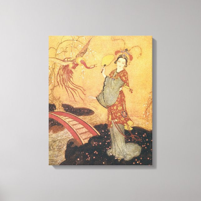 Lienzo Princesa Badoura de Cuentos de Hadas Vintage, Edmu (Anverso)