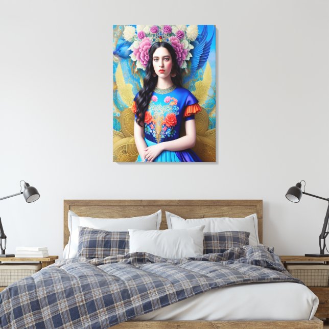 Lienzo Princesa mágica con vestido hermoso (Insitu(Dormitorio))