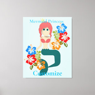 Lienzo Princesa Sirena Pelirroja Thunder_Cove