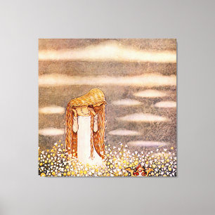 Lienzo “Princess Tuvstarr” John Bauer Acuarela