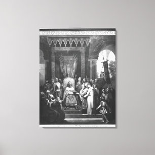 Lienzo Principal rodeado Carlomagno del emperador