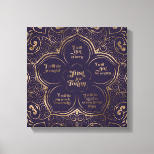 Lienzo Principios de Reiki - Reiki recepciona morado y or